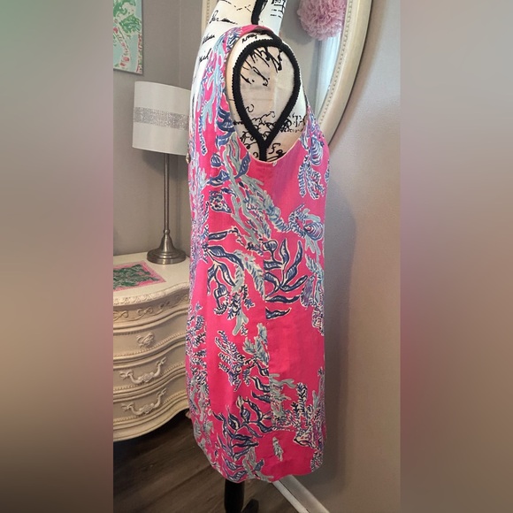 Lilly Pulitzer Cathy Shift Dress Samba Coral Print Size 8 - Picture 12 of 13